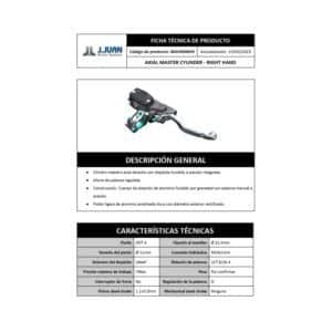 BOMBA FRENO DELANTERO JJUAN BRAKTEC - Imagen 3