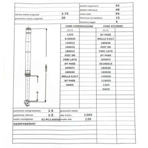 CARTUCHOS HORQUILLA RADIAL MIR RACING ANDREANI 5 N/mm 585mm - Imagen 5