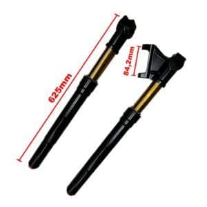HORQUILLAS RADIAL MIR RACING FACTORY REGULABLES 625mm (PINZA 84,2mm M8) - Imagen 1