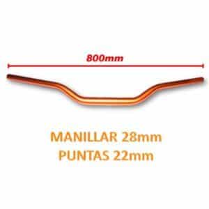 MANILLAR 28mm (NARANJA) - Imagen 1