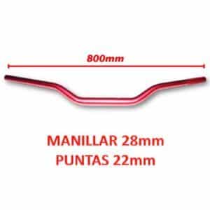 MANILLAR 28mm (ROJO) - Imagen 1