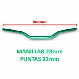 MANILLAR 28mm (VERDE) - Imagen 1