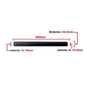 SEMIMANILLAR ALUMINIO 240mm MIR RACING NEGRO - Imagen 1
