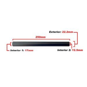 SEMIMANILLAR ALUMINIO 250x22.2mm MIR RACING NEGRO - Imagen 1