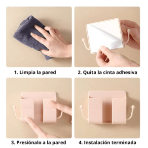 PICAFACTORY Soporte Móvil Pared para Teléfonos y Mandos a Distancia (Pack de 2) - Imagen 3